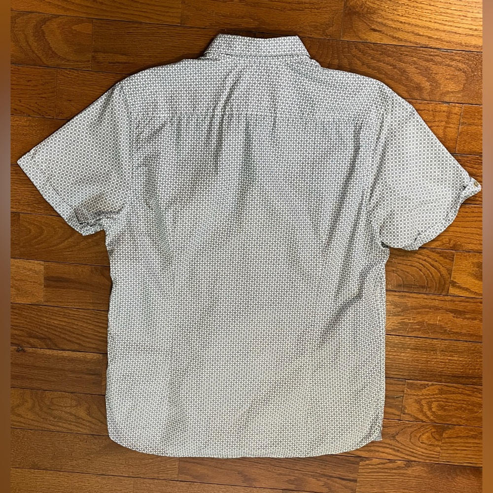 Ted Baker London Men’s Geometric Micro Print Short Sleeve Button Down Shirt M/L - Picture 3 of 10